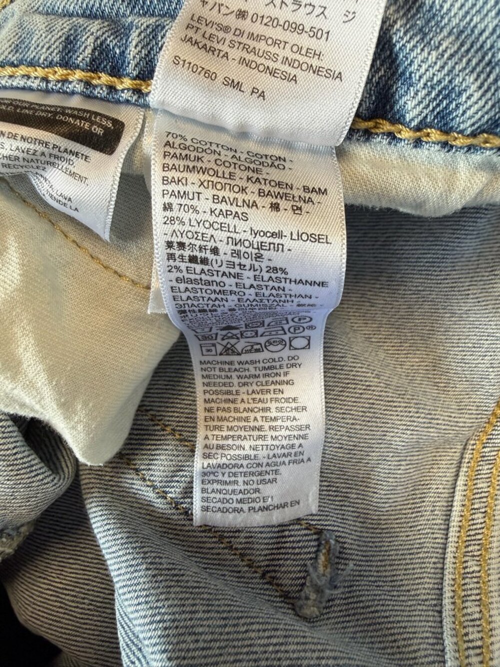 LEVI'S Men's 514 Straight Jeans Size 31X32 In Light Wash - Picture 8 of 9
